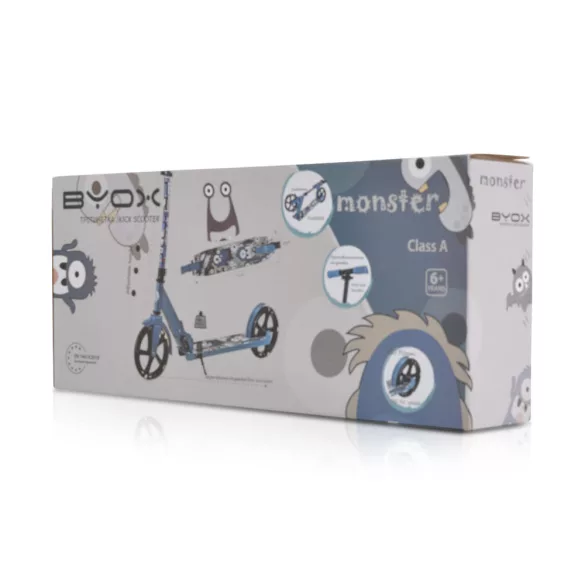 MONSTER roller 2 nagy kerekű, acélváz, 100 kg, 84-97cm-ig állítható KÉK