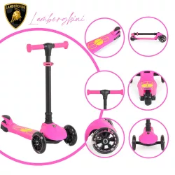   LAMBORGHINI BASIC roller 3 kerekű, ultra könnyű, 3 éves kortól PINK