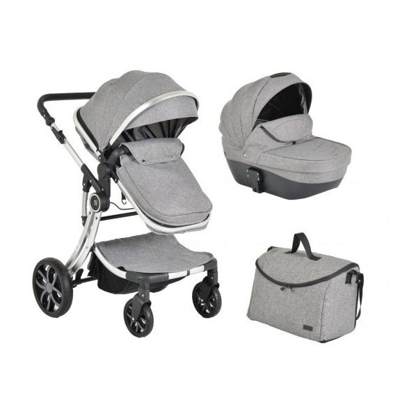 Polly 2in1 babakocsi SZETT:sport+mózes+ kistáska SZÜRKE