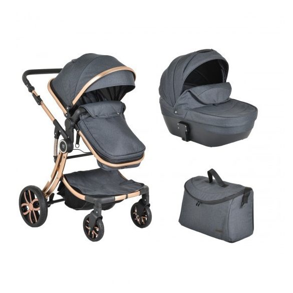 Polly 2 in1 babakocsi SZETT:sport+mózes+kistáska 107985 FEKETE