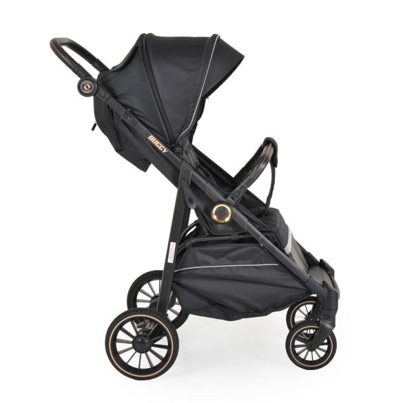 BUGGY babakocsi lapracsukható, nagy kerekek, könnyű FEKETE