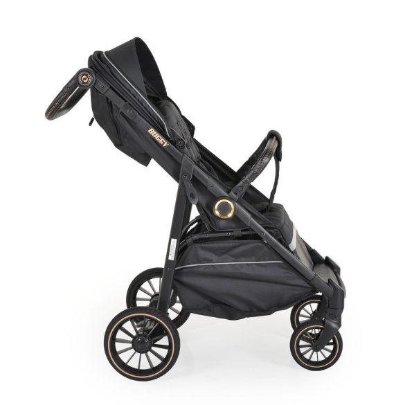 BUGGY babakocsi lapracsukható, nagy kerekek, könnyű FEKETE