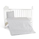 Nook 3 részes bébi ágynemű huzat garnitúra SZÜRKE CSILLAG