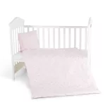 Nook 3 részes bébi ágynemű huzat garnitúra PINK CSILLAG