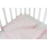 Nook 3 részes bébi ágynemű huzat garnitúra PINK CSILLAG