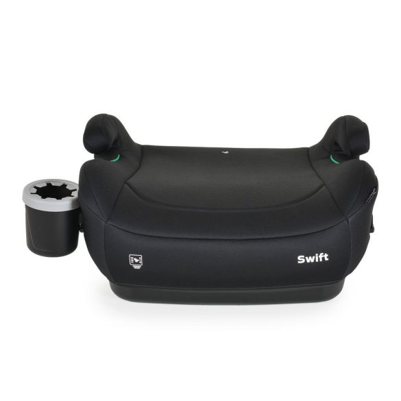 SWIFT ülésemelő I-SIZE pohártartóval, hevederrel 125-150cm FEKETE