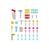 Tooky Toy fa munkapad kiegészítőkkel