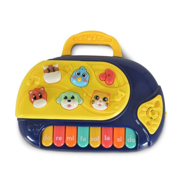 műanyag zongora állatokkal KÉK
