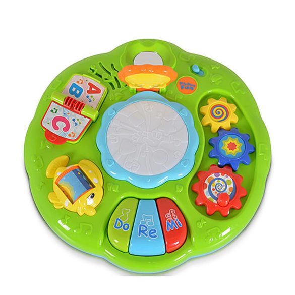 Műanyag zenélő activity kisasztal rajzolóval KÉK/ZÖLD
