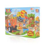 Műanyag Építőkocka 26 dbos targonca, dömper ÉPÍTKEZÉS