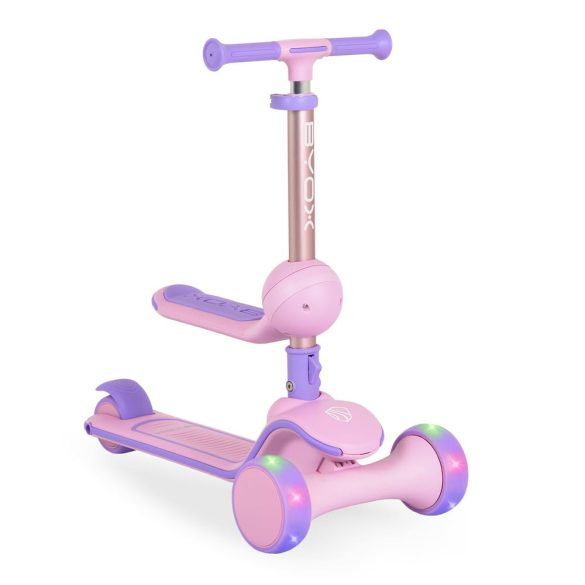 EVO scooter, roller ráülős, átalakítható 2in1 PINK
