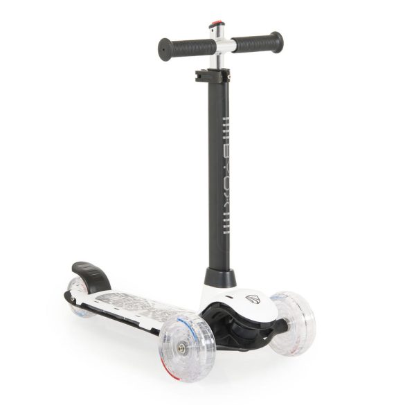 iSPORTER roller kamaszoknak villogó LEDekkel, 50 kgig FEHÉR/FEKETE