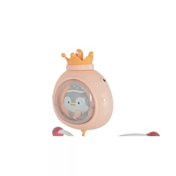 PENGUIN Bed bell zenélő forgó játék kiságyra fehér zajjal PINK