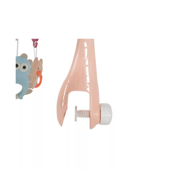PENGUIN Bed bell zenélő forgó játék kiságyra fehér zajjal PINK