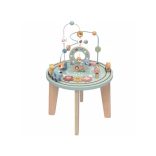 TOOKY Toy activity kerek asztalka, golyópályával, sínnel, állatokkal PASZTEL 