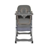 LINDO multifunkciós etetőszék kiegészítőkkel (előke, kanál, villa) SZÜRKE