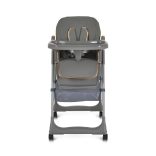 LINDO multifunkciós etetőszék kiegészítőkkel (előke, kanál, villa) SZÜRKE