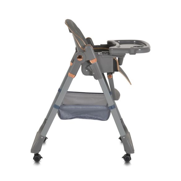 LINDO multifunkciós etetőszék kiegészítőkkel (előke, kanál, villa) SZÜRKE