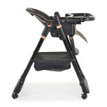 LINDO multifunkciós etetőszék kiegészítőkkel (előke, kanál, villa) FEKETE