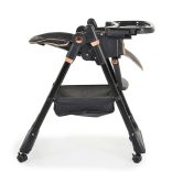 LINDO multifunkciós etetőszék kiegészítőkkel (előke, kanál, villa) FEKETE