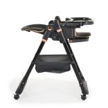 LINDO multifunkciós etetőszék kiegészítőkkel (előke, kanál, villa) FEKETE