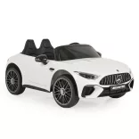 BO DK-SL63 MERCEDES elektromos kisautó 2 motor, 125cm, 35kg-ig FEHÉR