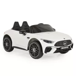   BO DK-SL63 MERCEDES elektromos kisautó 2 motor, 125cm, 35kg-ig FEHÉR