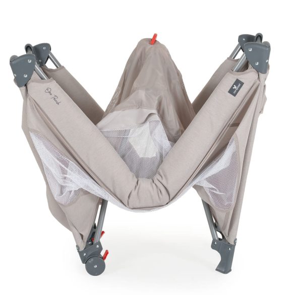 ONE TOUCH utazóágy egy kézzel csukható V.SZÜRKE