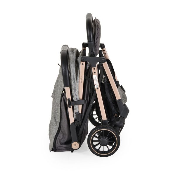 BERLIN PRÉMIUM utazó babakocsi, 1 gombbal csukható, 22kg SZÜRKE