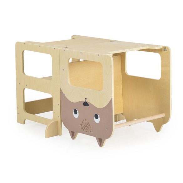 FA MONI Tanuló torony MONTESSORI, fellépő, rajzasztallá alakítható