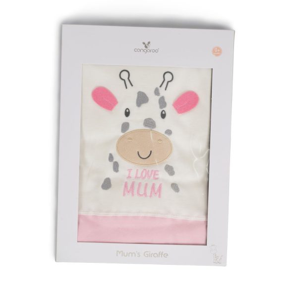 MUM Zsiráfos takaró 90*100cm PINK/rózsa