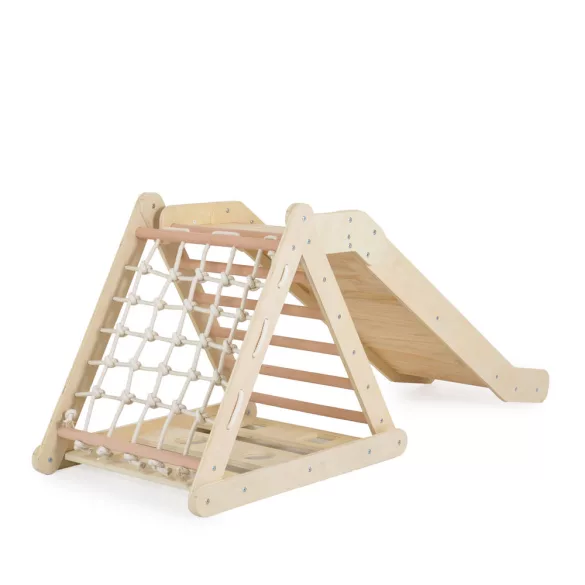 PIKLER 3in1 fa MÁSZÓKA és CSÚSZDA Montessori 155*57cm NATUR