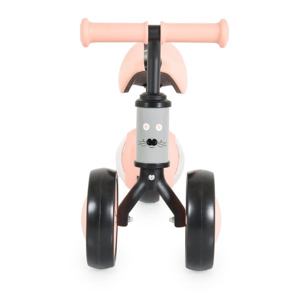 WEE mini futóbicikli 3 kerekű járgány, elöl 2 kerék, világító hátsó kerékkel PINK/rózsa