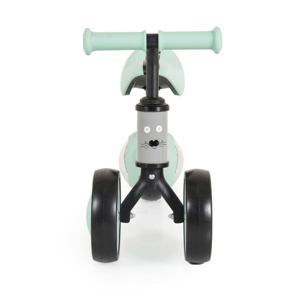 WEE mini futóbicikli 3 kerekű járgány, elöl 2 kerék, világító hátsó kerékkel ZÖLD