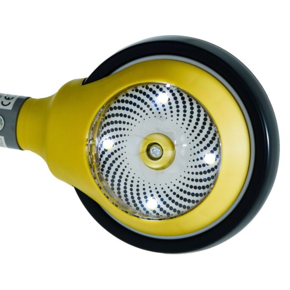 WEE mini futóbicikli 3 kerekű járgány, elöl 2 kerék, világító hátsó kerékkel SÁRGA