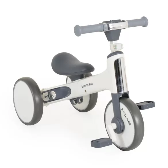 LEARN-to-Ride mini futóbicikli, 3 kerekű tricikli, összecsukható FEHÉR