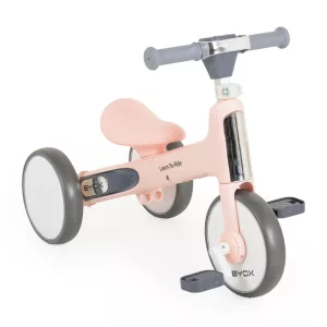 LEARN-to-Ride mini futóbicikli 3 kerekű tricikli, összecsukható PINK/rózsa