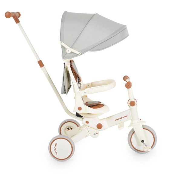 COMPACTO tricikli multifunkciós, 3in1 futóbiciklivé alakítható BÉZS