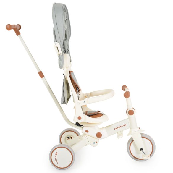 COMPACTO tricikli multifunkciós, 3in1 futóbiciklivé alakítható BÉZS