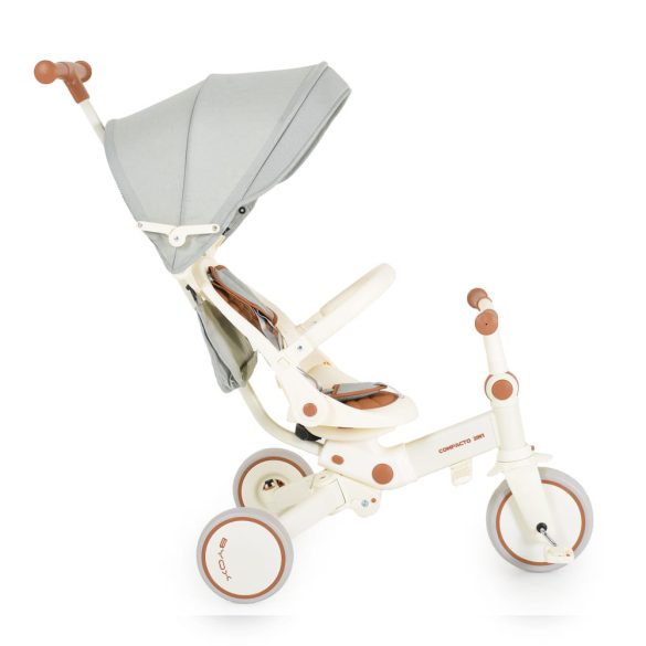 COMPACTO tricikli multifunkciós, 3in1 futóbiciklivé alakítható BÉZS