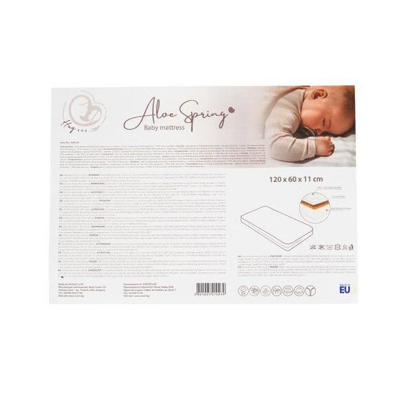 ALOE SPRING matrac 120x60cm aloe vera FEHÉR