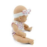 BABA 30cm  újszülött maciruhában kisnyuszival PINK