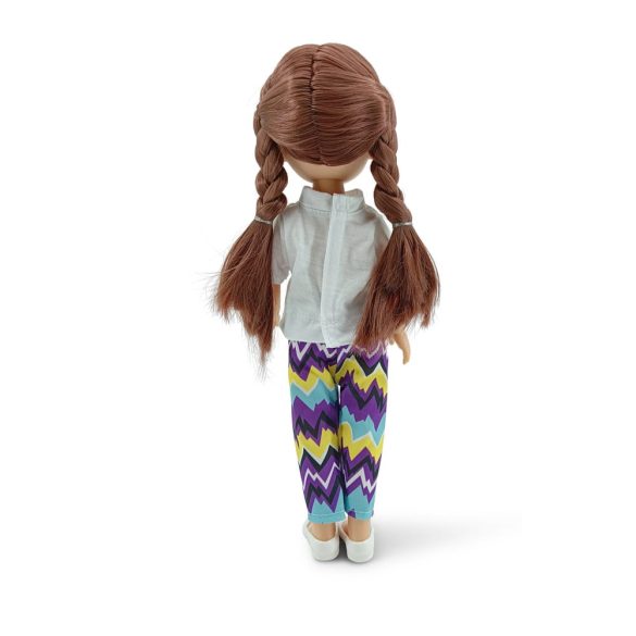 BABA 33 cmes hajasbaba SZETT, kutya, nadrágos, barna hajú