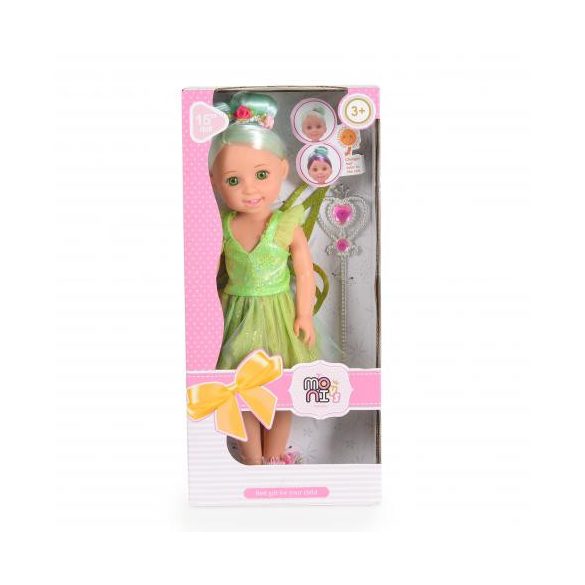 BABA 38cm hajasbaba tündér ZÖLD