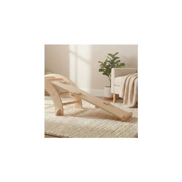 PIKLER fa MÁSZÓHÍD rámpával  Montessori  79*40cm+92cm rámpa NATUR