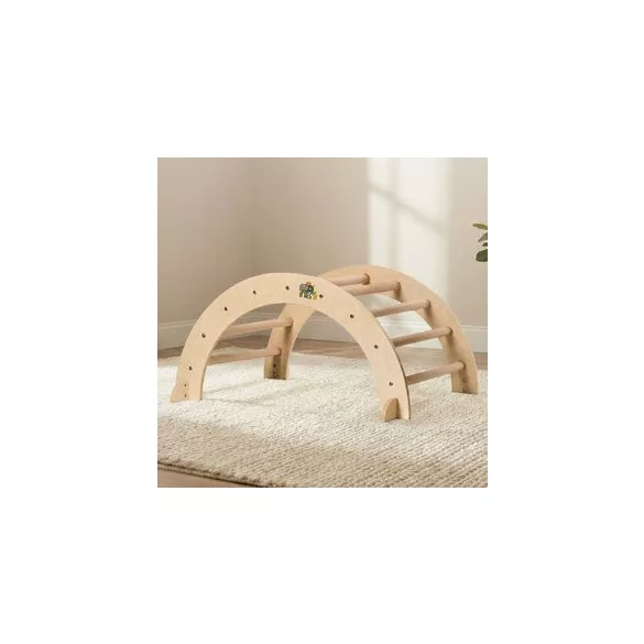 PIKLER fa MÁSZÓHÍD rámpával  Montessori  79*40cm+92cm rámpa NATUR
