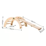 PIKLER fa MÁSZÓHÍD rámpával  Montessori  79*40cm+92cm rámpa NATUR
