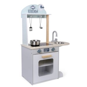 MONI Fa kiskonyha kék 4 db eszközzel szett