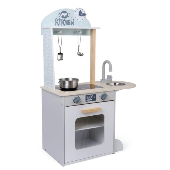 MONI Fa kiskonyha kék 4 db eszközzel szett