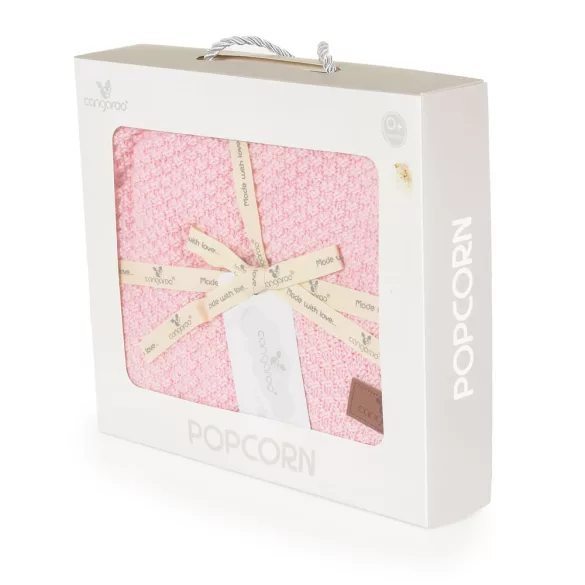 POPCORN Kötött takaró 80x100cm RÓZSA